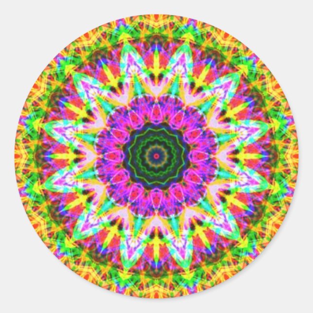 Adesivo Redondo PsyStardelic Sticker (Frente)