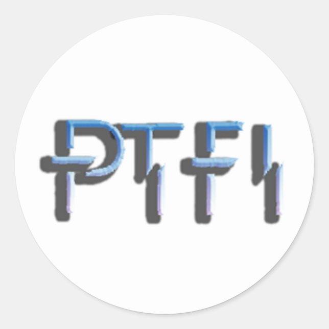 Adesivo Redondo PTFI Sticker (Frente)
