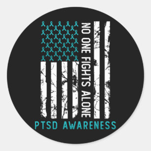 Adesivo Redondo Ptsd Posto Perturbação De Estresse Traumático Cupã