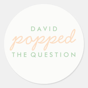 Adesivo Redondo Pu a pergunta Popcorn Welcome Bag Sticker