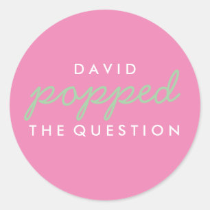 Adesivo Redondo Pu a pergunta Popcorn Welcome Bag Sticker