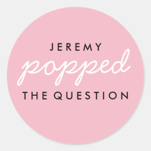 Adesivo Redondo Pu a pergunta Popcorn Welcome Bag Sticker