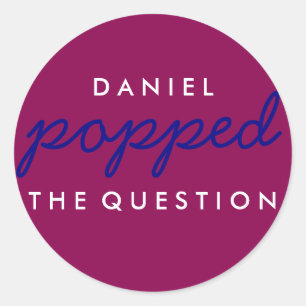 Adesivo Redondo Pu a pergunta Popcorn Welcome Bag Sticker