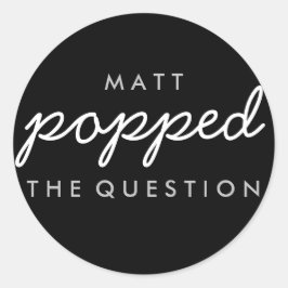 Adesivo Redondo Pu a pergunta Popcorn Welcome Bag Sticker