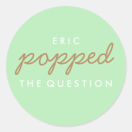 Adesivo Redondo Pu a pergunta Popcorn Welcome Bag Sticker