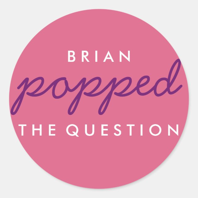 Adesivo Redondo Pu a pergunta Popcorn Welcome Bag Sticker (Frente)