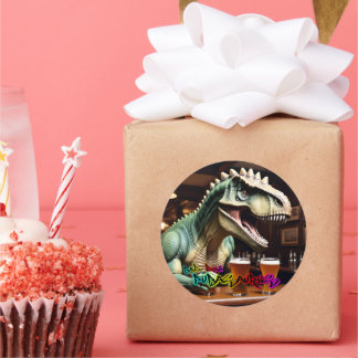 Adesivo Redondo Pubasaurus Sticker by BAD Dino