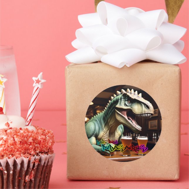 Adesivo Redondo Pubasaurus Sticker by BAD Dino (Festa)