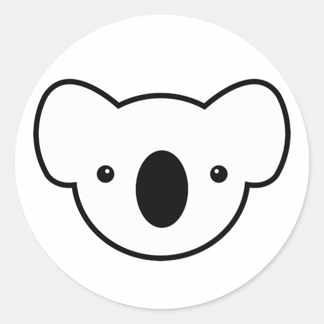 Adesivo Redondo Pudim o Koala (Frente)