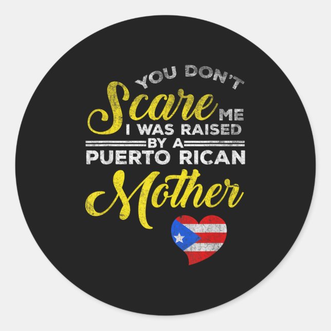 Adesivo Redondo Puerto Rican Funny Quote Puerto Rico Pride Distres (Frente)