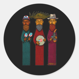 Adesivo Redondo Puerto Rican Three Wise Men – Parranda