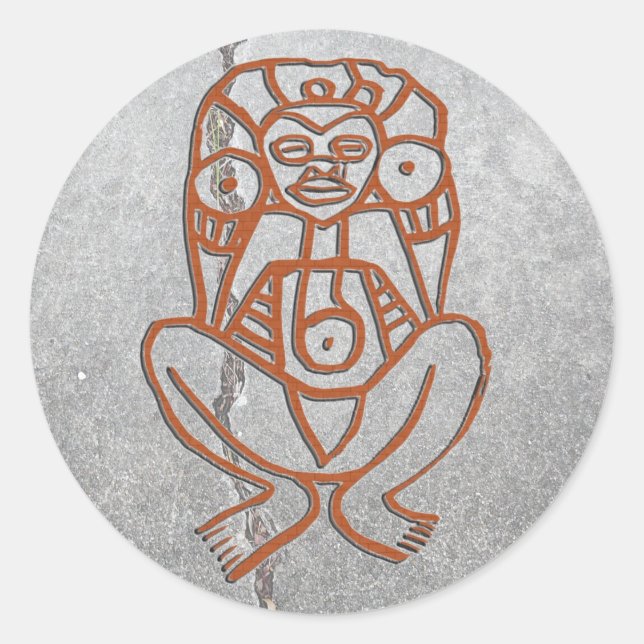 Adesivo Redondo Puerto Rico - deusa (Frente)