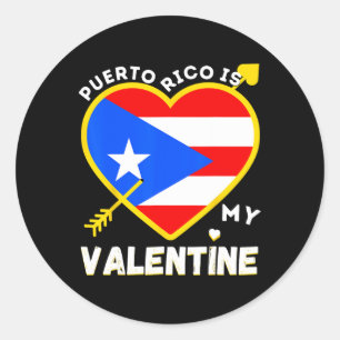 Adesivo Redondo Puerto Rico É Meu Namorado Dia dos Namorados Porto