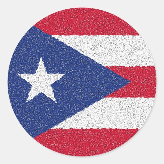 ADESIVO REDONDO PUERTO RICO FLAG (Frente)