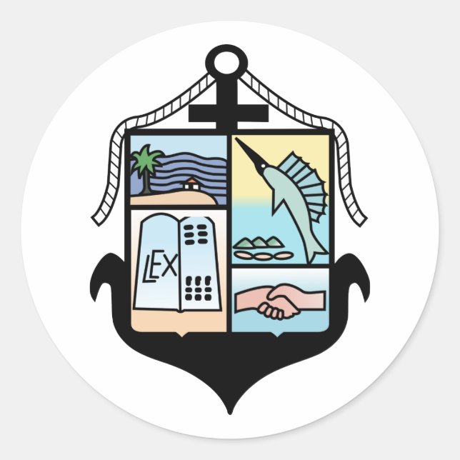 Adesivo Redondo Puerto Vallarta, México (Frente)