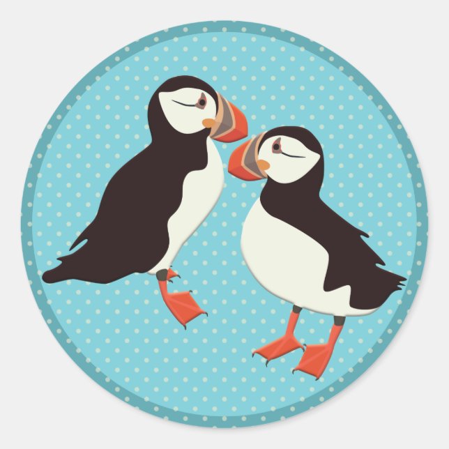 Adesivo Redondo Puffin (Frente)