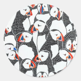 Adesivo Redondo Puffin