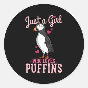 Adesivo Redondo Puffin Islândia Apenas Um Que Ama Puffins