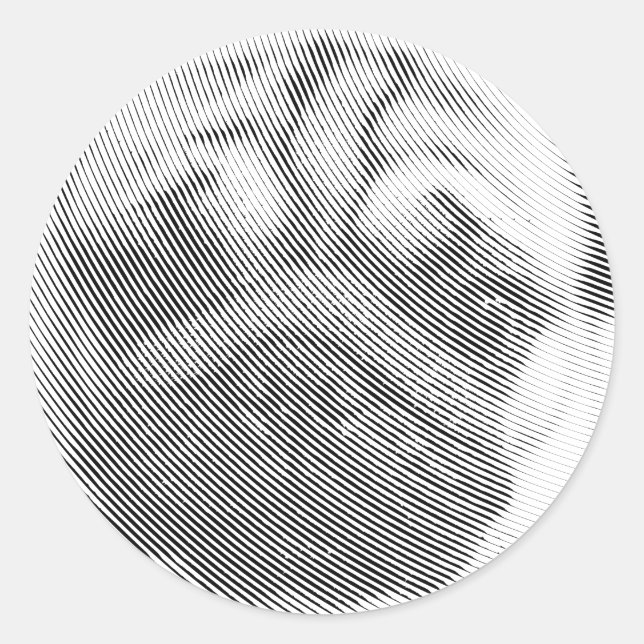 Adesivo Redondo Pug Face (Frente)