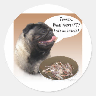 Adesivo Redondo Pug (jovem corça) Turquia