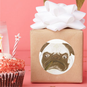 Adesivo Redondo Puggy personalizado com charuto