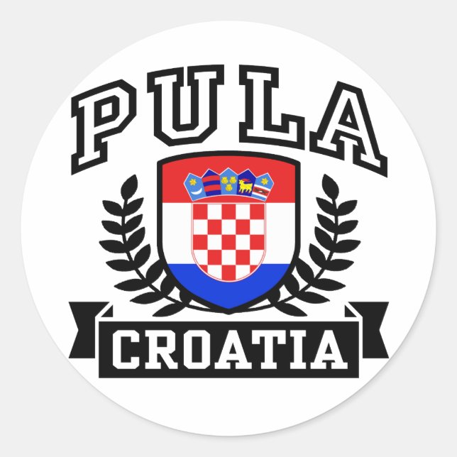 Adesivo Redondo Pula Croácia (Frente)