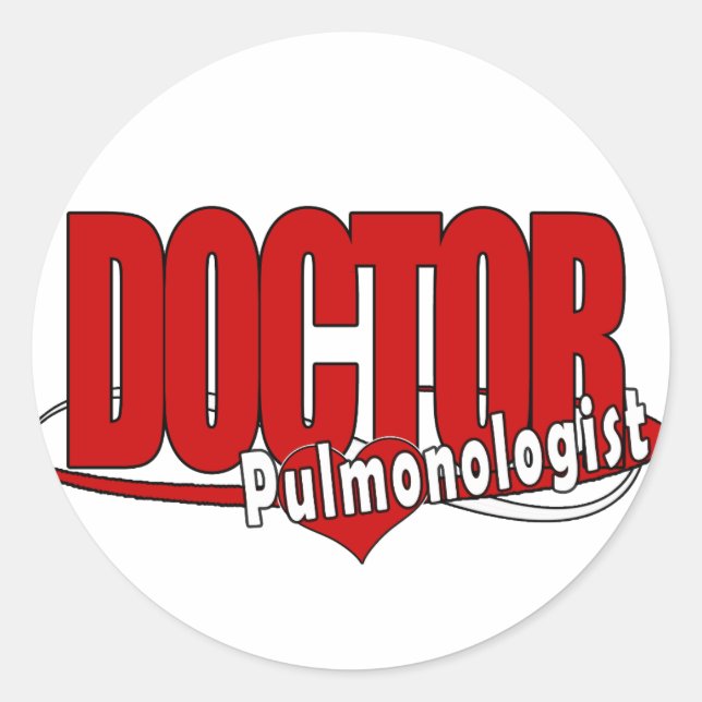 ADESIVO REDONDO PULMONOLOGISTA DO LOGOTIPO (Frente)