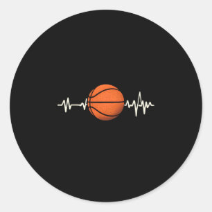 Adesivo Redondo Pulso De Basquete - Amor Para O Jogo Tee 1