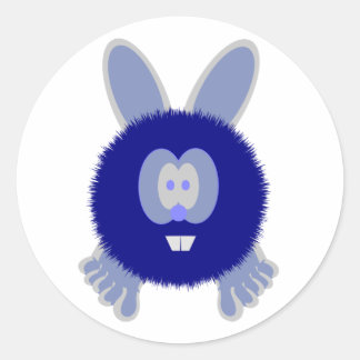 Adesivo Redondo Pum Pom Pal Pom Azul
