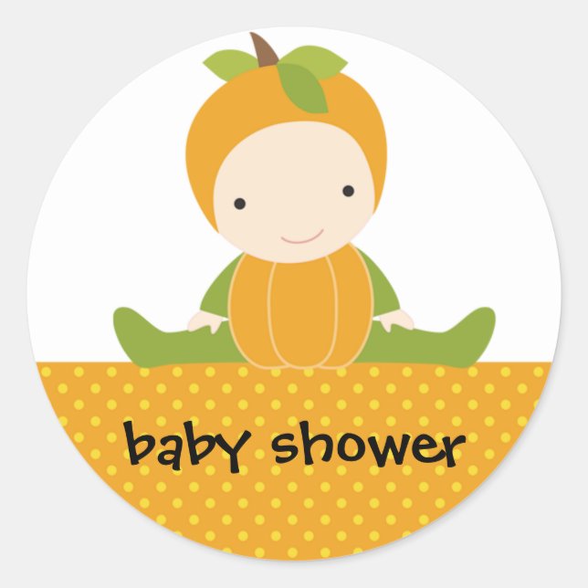 Adesivo Redondo Pumpkin Baby Stickers (Frente)
