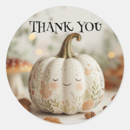 Adesivo Redondo Pumpkin Bonito Obrigado Pinheiros