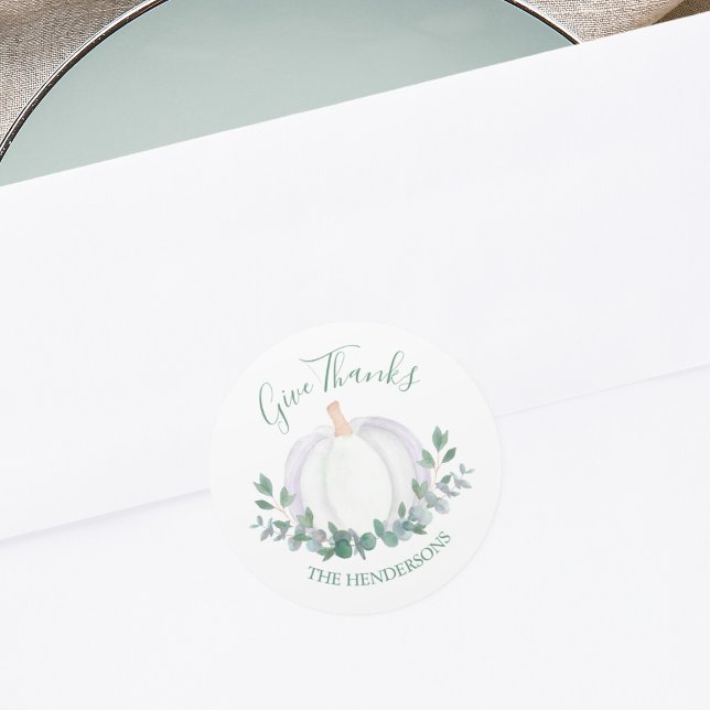 Adesivo Redondo Pumpkin Branco (Criador carregado)