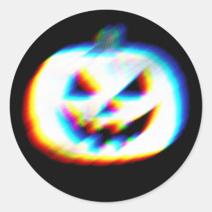 Adesivo Redondo Pumpkin branco brilhante do EDM