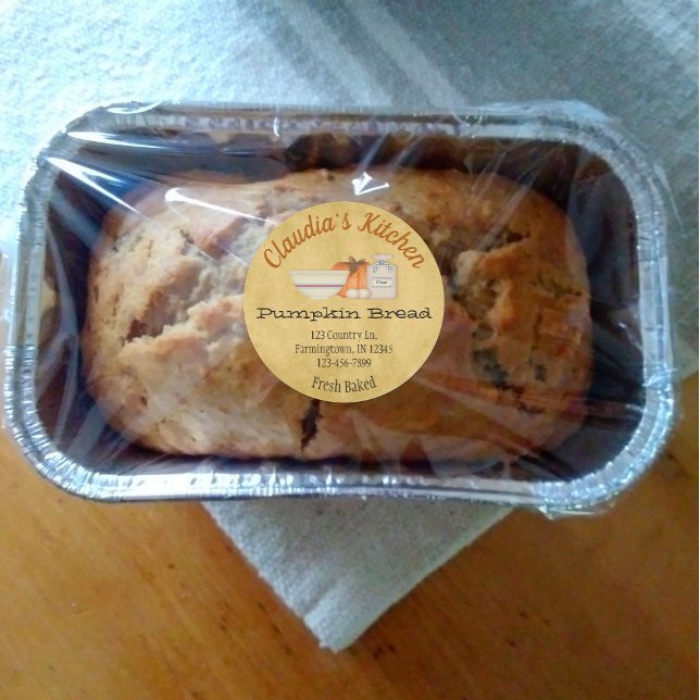 Adesivo Redondo Pumpkin Bread Product Sticker (Criador carregado)