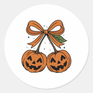 Adesivo Redondo Pumpkin Cereries outono Girina outono Queda de Hal