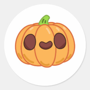 Adesivo Redondo Pumpkin Cute Kawaii Halloween