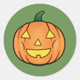 Adesivo Redondo Pumpkin de Dia das Bruxas