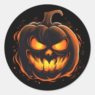 Adesivo Redondo Pumpkin de Halloween