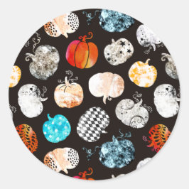 Adesivo Redondo Pumpkin Decorativo do Halloween