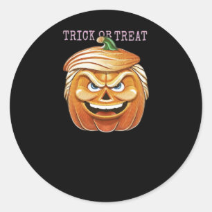 Adesivo Redondo Pumpkin Donald, Dia de as Bruxas engraçado Assusta