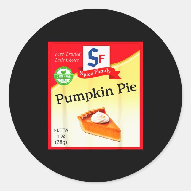 Adesivo Redondo Pumpkin E Condiment Costume Holiday Sce Costumes  (Frente)