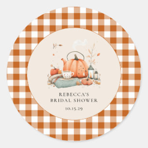 Adesivo Redondo Pumpkin e especiarias e tudo o que é bom Chá de fr