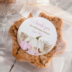 Adesivo Redondo Pumpkin Girl Birthday Classker Round Sticker