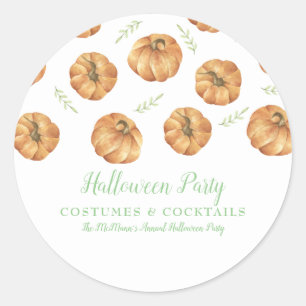Adesivo Redondo Pumpkin Halloween