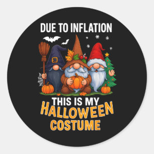 Adesivo Redondo Pumpkin Halloween Costume Grone Women Engraçado Ha