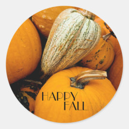 Adesivo Redondo Pumpkin-Happy Fall
