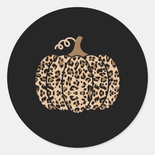 Adesivo Redondo Pumpkin Leopard Print For N (Frente)