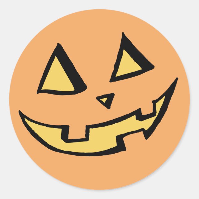 Adesivo Redondo Pumpkin nº 2, Jack O'Lanterna (Frente)