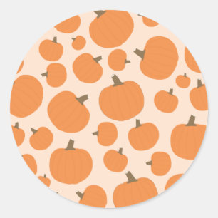 Adesivo Redondo Pumpkin Pereto Queda no Outono Halloween