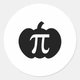 Adesivo Redondo Pumpkin Pi Pie Math Professor Halloween Engraçado